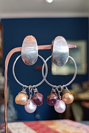 Gypsy pearl earrings