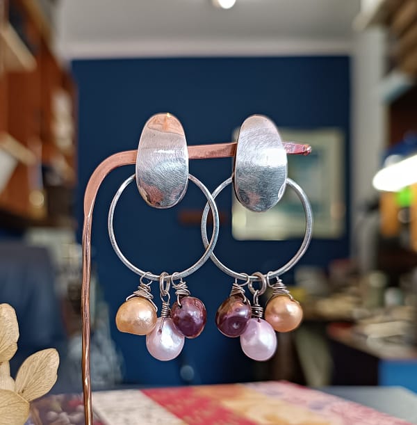 Gypsy pearl earrings