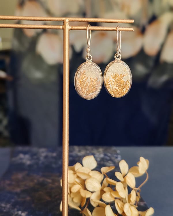 Brown Leaf Jasper Earring - Image 2