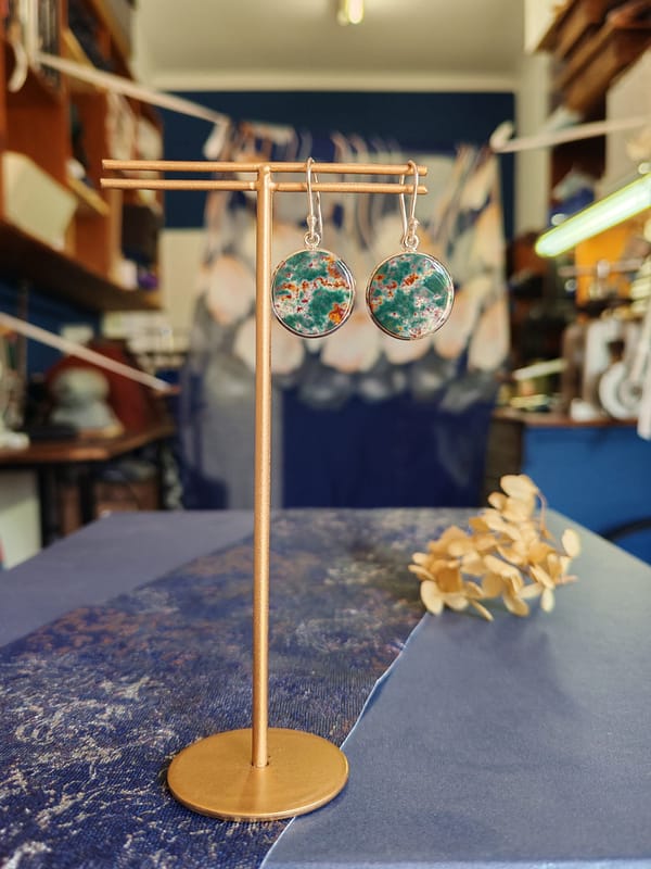 Blood Stone Earring Round - Image 2