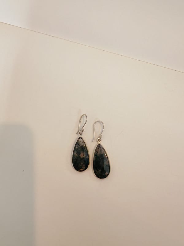 Moss Agate Earring Drops - Image 2